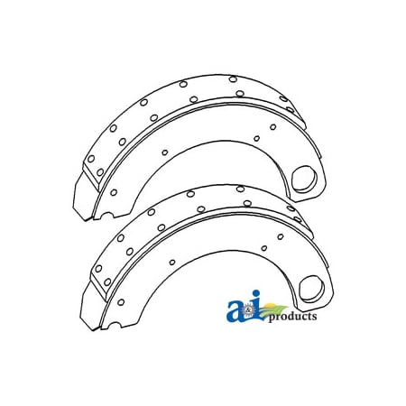 A & I Products Shoes, Brake (4) 11.8" x17.1" x5.4" A-1810517M92